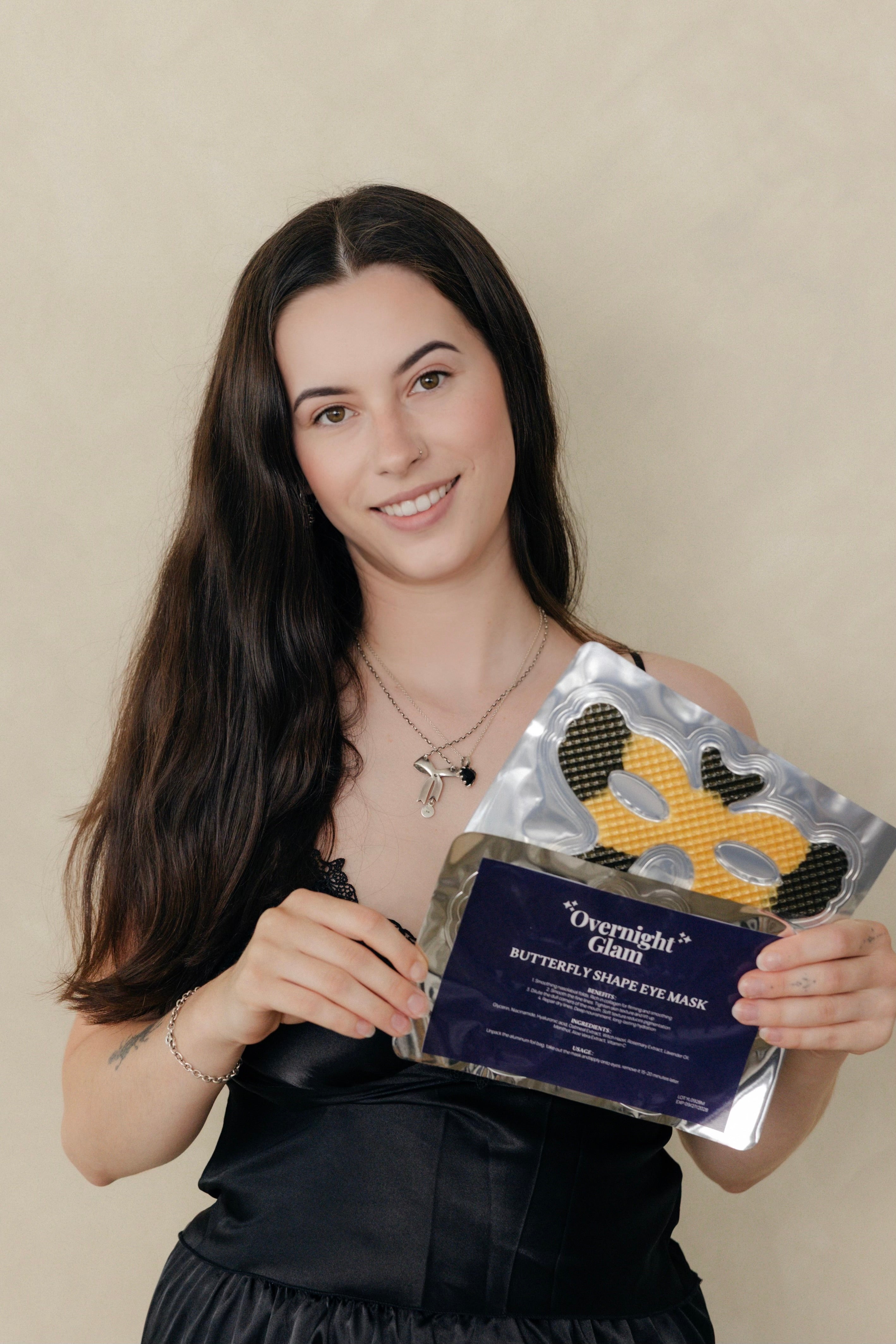 Overnight Glam Gold 360° Full-Coverage Butterfly Eye Mask (7 pack)