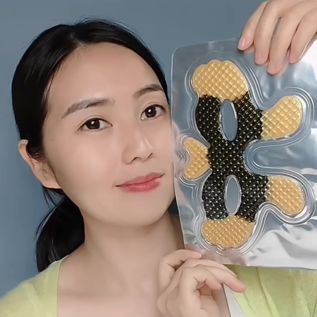 Load video: Overnight Glam Gold 360° Full-Coverage Butterfly Eye Mask (7 pack)