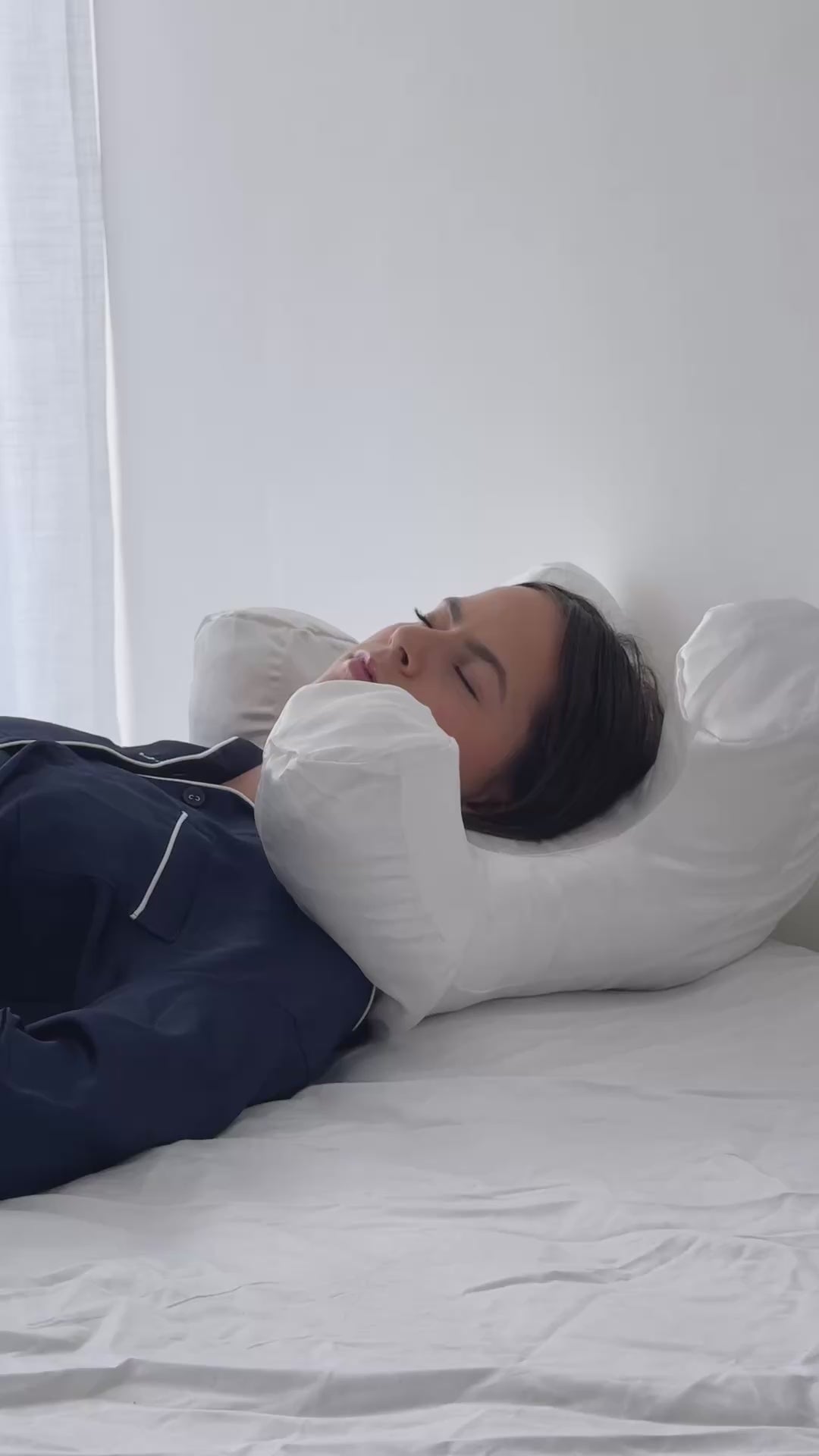 Load video: Pillow + Candy Floss Silk &amp; Satin Pillowcase